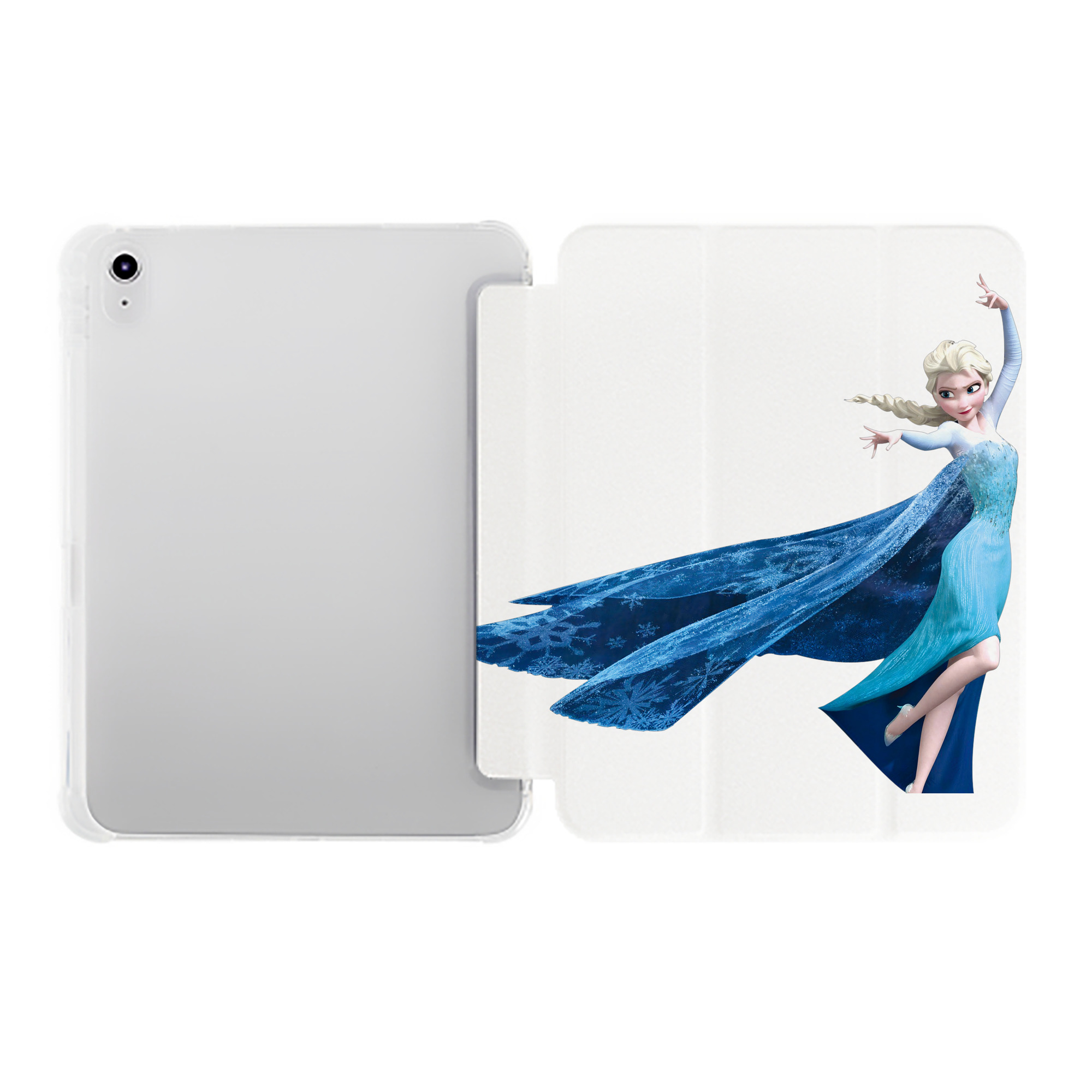 （画像用） アナと雪の女王 アンナ エルサ Frozen Anna Elsa IPad ケース ペン収納付き 三つ折りスタンド PUレザー×シリコン 対応機種9.5/10.5/10.9インチ